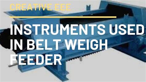 belt weigh feeder main parts and working principle .